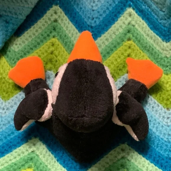Stuffed Animal Penguin - Steven Smith Stuffed Animals Inc Black White Orange - Picture 4 of 7